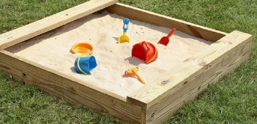 Деревянная песочница для детей + фото