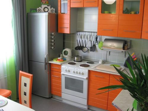 Дизайн малогабаритной кухни, малометражный интерьер кухни, фото 