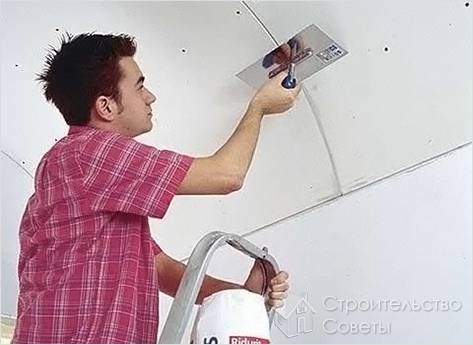 Покраска потолка из гипсокартона - как покрасить потолок из гипсокартона